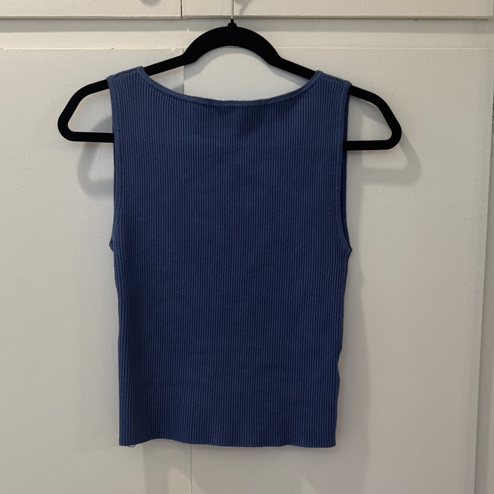 Abercrombie Blue Sleeveless Ribbed Top